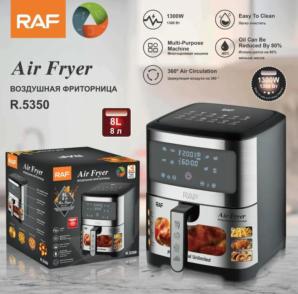 Airfryer digital 8 litres