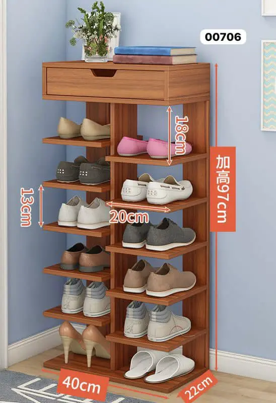 Rangement chaussure slim en bois