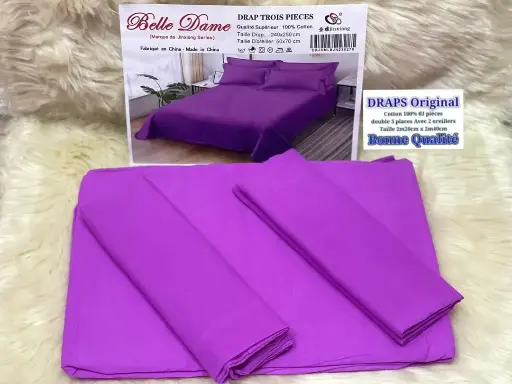 Draps 3pcs pour lit 3 places